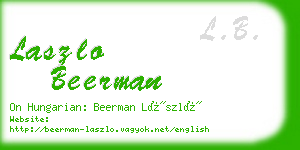 laszlo beerman business card